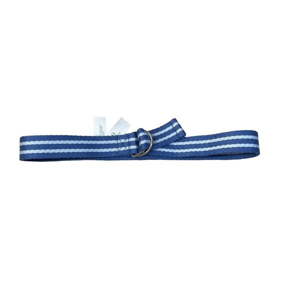 Polo Ralph Lauren Toddler Boy's Belt Stripe Fabric DD Buckle Blue Adjustable 2T - Picture 1 of 6